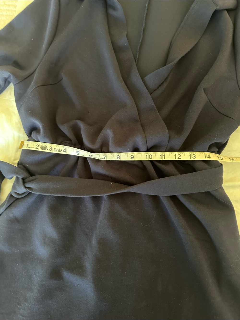 Lane Bryant Navy Wrap Midi Dress with Self Tie - Picture 4 of 6